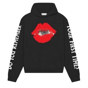 NEW - The Kid Laroi Lips Black Hoodie - Sony Unisex-Adult Standard
